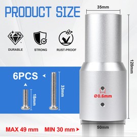 EFUTURETIME Starlink Gen 2 Aluminum Alloy Pipe Adapter Starlink Bracket V2 Tube Adapter for φ 30mm-49mm Mast Reducer Joint Pipe Rod