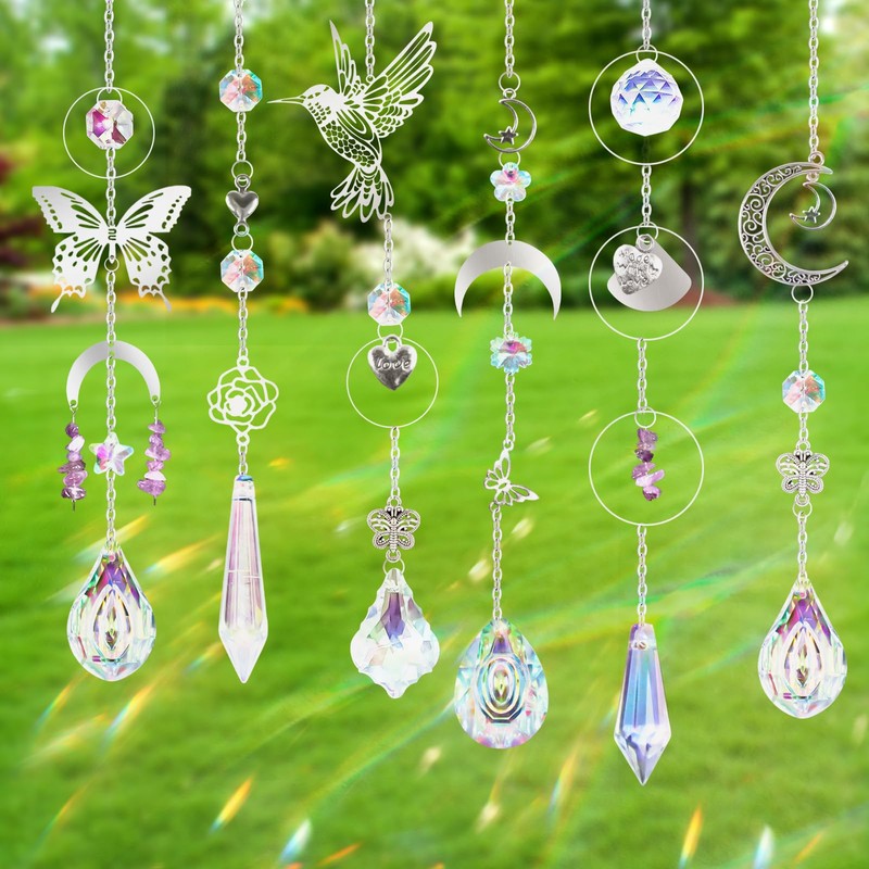 Jokureao 400Pcs Crystal Suncatchers Kit, DIY Suncatchers for Windows, Garden,