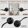 Sopoby 6 Pack Matte Black Door Handles Privacy Door Levers,