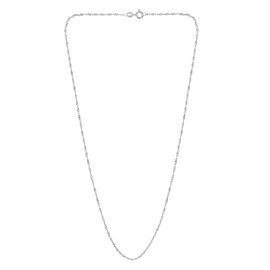 AeraVida Enchanting 1.5mm Twisted Singapore Chain .925 Sterling Silver 20-Inch Necklace | Elegant and Stylish Silver Chain Necklace for Women | Sterling Silver Jewelry