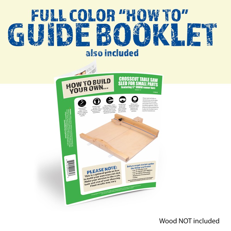 Fulton DIY 17" Crosscut Sled for Table Saw Kit w/Predrilled