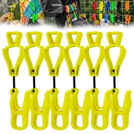 BOZZYS Glove Clips For Work Glove Holders,6 Pack,A+Z Shaped Cross Clip,Work Safety Clip for Construction Guard Labor (BD-AJ182-6PCS)