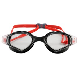 Storm Accessories Bluefin Fitness Swim Goggle with Clear Lenses, Black/Red