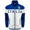 Just 4 Kicks Men's Italy Jacket, White Full Zip Italia
