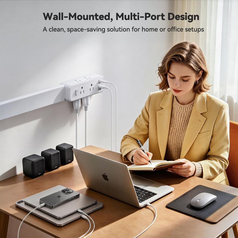 Outlet Extender Stick, 360° Rotating Wall Outlet Expander with 22-35"