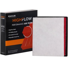 HIGHFLOW High Performance, Pre-Oiled Disposable Engine Air Filter PA8172X | Fits 2016-2023 Toyota Tacoma, 2014-2021 Tundra, 2014-2022 Sequoia