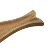 Creative Co-Op Carved Wood Fish Shaped Plate, Natural Dish Large