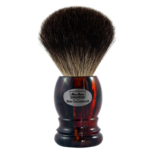 Hans Baier Exclusive Shaving Brush Real Grey dachs - Plastic Handle 51041