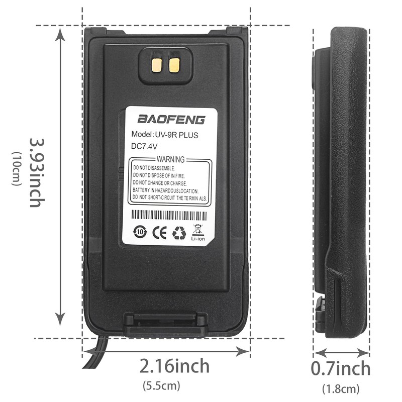 BAOFENG uv-9r car Charger,DC7.4V uv9r Radio Battery Eliminator Car Charger
