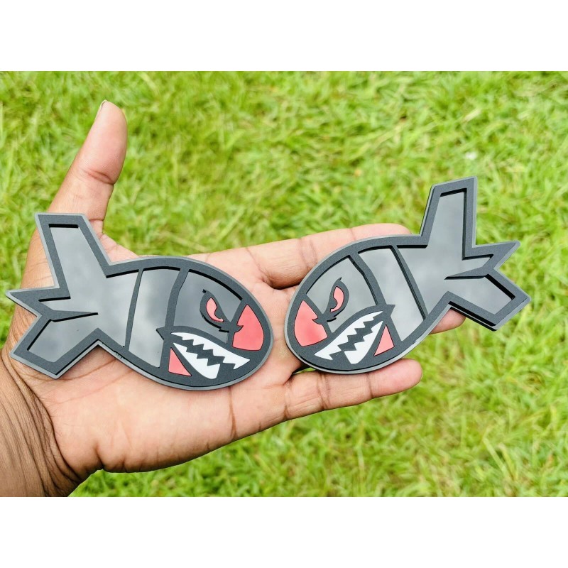 Badge Addictz Red Eye Flying Tiger Shark With White Teeth