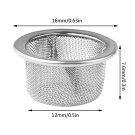 30pcs Pipe Screens Filters 1/2inch Pipe Screens Stainless Steel Metal Screen Filter for Pipes with Box Packed