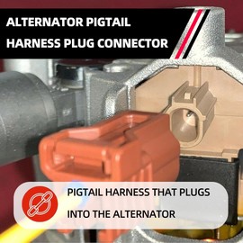 HiSport Alternator Connector Pigtail Plug Wire/Wiring Harness Compatible with Honda Civic 4 CYL 2012-2018 Replacement for OE H7130