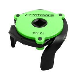 OEMTOOLS Universal Oil Filter Wrench 25101, 3 Jaw Magnetic Claw Tool, Heavy Duty Oil Filter Remover, Fits 2.4–3.6 Inch Filters, 3/8-Inch Drive for Tight Spaces