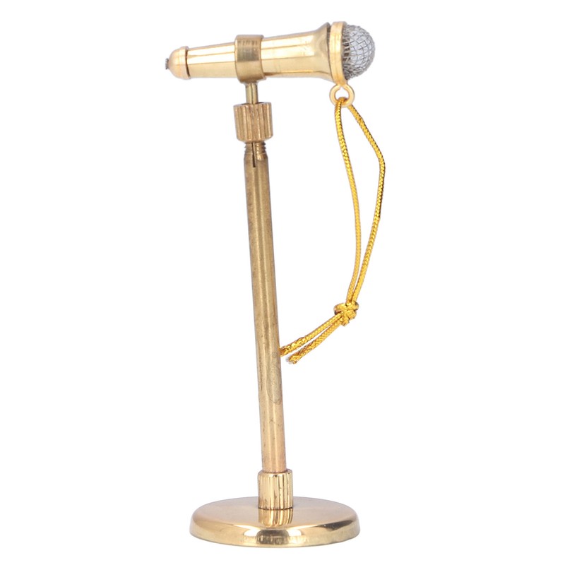 Adjustable Miniature Microphone Replica Model Mini Musical Instrument Decoration for
