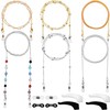 Frienda 6 Pieces Eyeglass Chains Elegant Eyewear Retainer Beaded Eyeglass