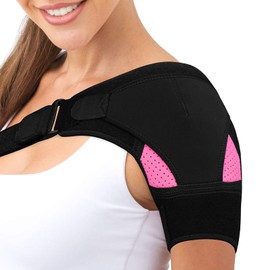 Shoulder Brace Support, Rotator Cuff Compression Support, Adjustable Shoulder Support Brace Strap Joint Sport Gym Compression Bandage Wrap for Fitness or Training Exercise(Blue)