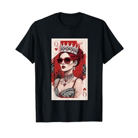 Queen of Hearts Streetwear Urban Graphic Hip hop Design T-Shirt