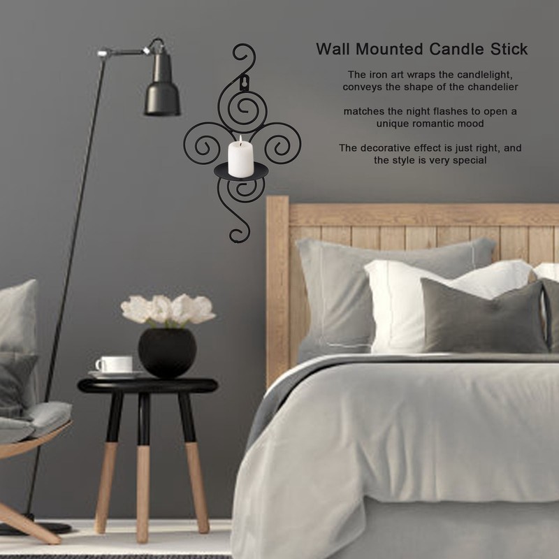 Wall Mounted Candle Stick Elegant Candle Holder for Living Room