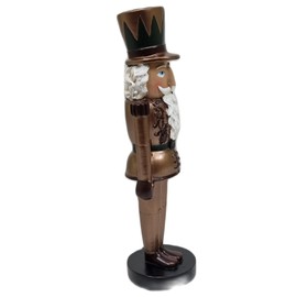 Fachhandel Plus Decorative Figurine Nutcracker Classic Christmas Decoration Christmas Figurine Small Indoor Outdoor Gold