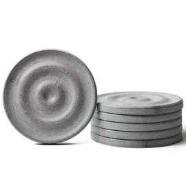 XRzitky Instant Dry Stone Coasters Set of 6, Natural Diatomaceous Earth Table Coasters for Drinks, Unique Drying Stone Absorbent Coasters 6 Pack