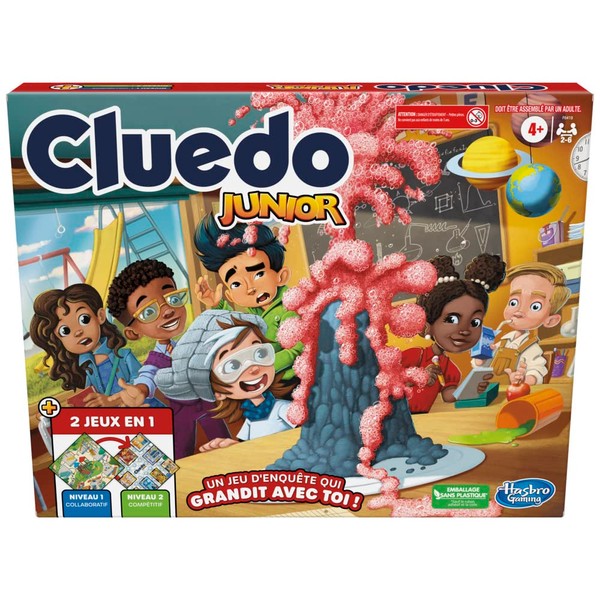 Hasbro Gaming Reversible, 2 1, Cluedo Investigation for Young Children Board Junior, F6419101