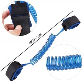 Anti-lost Wrist for Kids, Anti-Lost Belt, 1.5M Kids Harness, Anti-Lost, Kids Harness for Kids, Soft, Travel, Shopping, Exploration Helper (Blue)