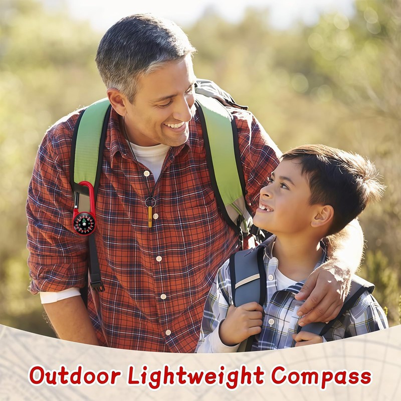 Flintronic 10Pcs Navigation Compass, Multifunctional Hiking Compass, Waterproof Pocket Compass