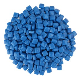 Samjobroad Square Glass Mosaic Tiles for Crafts, 10x10mm Mosaic Pieces, 300g (160 Pieces), Glass Tiles for Home Decoration and Art Craft Projects – Blue