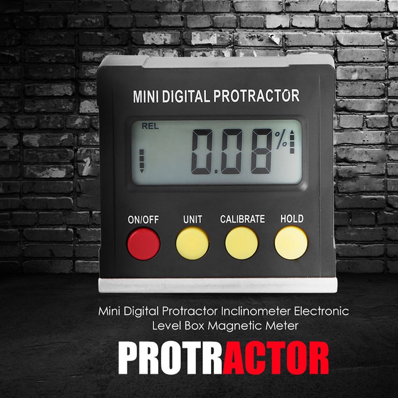 Horizontal Angle Meter Digital Protractor Inclinometer Electronic Level Box Magnetic