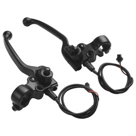 Drhomeam 1 Pair Bike Brake Levers E-Bike Mechanical Brake Levers Electric Parts,Parking Button, Ebike Mechanical Brake Levers
