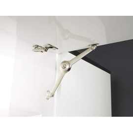 Gedotec Duo Forte Adjustable Flap Fitting for Flap Height: 200-700 mm | Flap Hinge Including Assembly Instructions | Flap Holder Nickel-Plated Steel | Pack of 2 - Flap Supports with Brackets