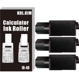 IR-40 Compatible Calculator Printer Ribbon Ink Roller Compatible for Casio HR-10RC HR-8TM Replacement Ink Rollers for Canon P1-DHV-3 P1-DH V CP16 IR40 IR30 NR40 PR40 IR40Bk IR-40B (Black, IR-40)
