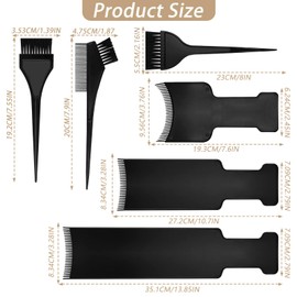 6 PCS Balayage Highlighting Board and Highlighting Brush Kit, 3 Hair Dye Brush and 3 Balayage Highlighting Board with Teeth Hair, for Hair Dye, Hairstylist Accessories Brushes