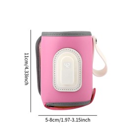 MagiDeal Bottle Tote Bag Insulated Breastmilk Bag Travel Storage Pouch Bottle Support Bottle Warmer Infant Milk Keeper for Trip, Pink