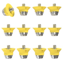 55 Sport World Cup Metal-Tipped Replacement Football Studs - 12 Pack (13/16mm) - Yellow