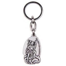 Fritz Cox Keyring 'Christopherus' | Patron Saint of Travellers and Drivers | Metal Keyring Christopher |, St Christopher