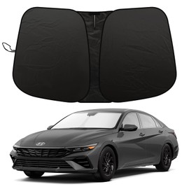 Windshield Sun Shade Foldable for Hyundai Elantra Interior Accessories 2021-2025 Automotive Window Sunshades Front Windows SunVisor 240T Polyester Blocks UV Rays Easy to Install&Store with Storage Bag