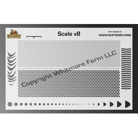 Whitmore Farm Scale v8 Mesh Fishing Lure Airbrush Stencil - Mylar Reusable (7.5 Mil Mylar)