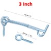 Zinc-Plated Hook and Eye Latch with Spring Lock – 2.5"