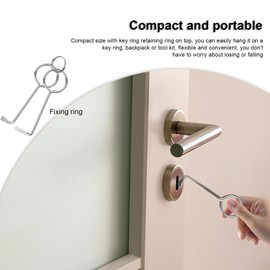 SRJQXH 2 Piece Professional Lock Pick Set - Universal Deadlock Key - Lock Pick Set, Universal Key for Room Doors, Opens Almost Any Door, Door Opener Tool