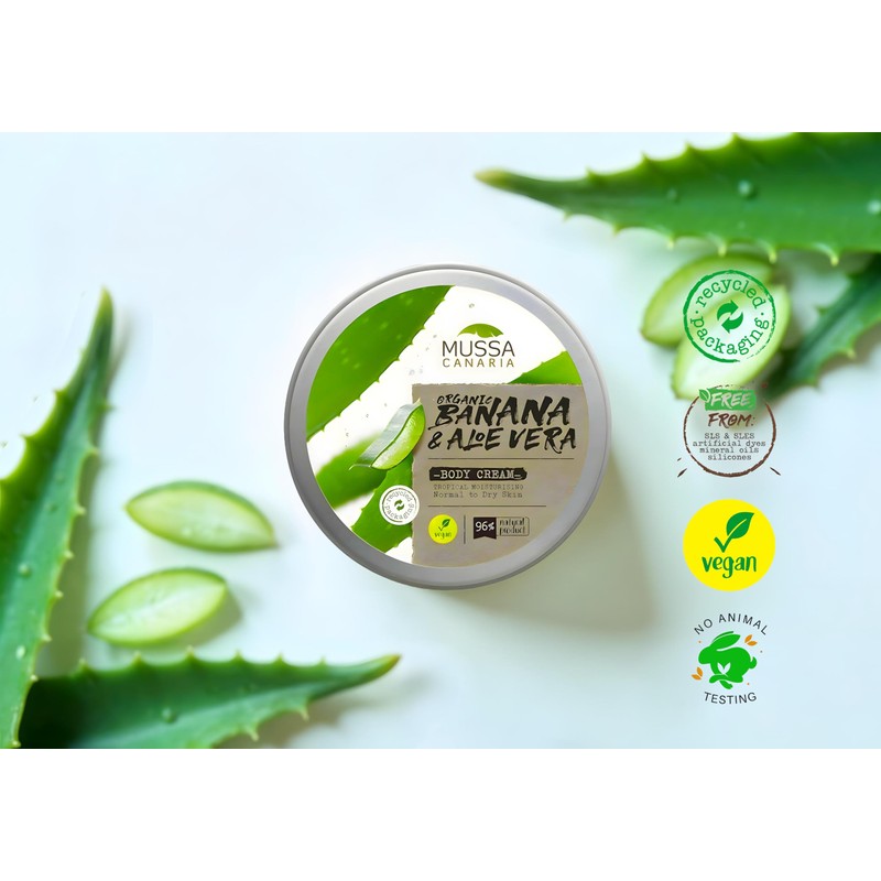 Mussa Canaria Vegan Aloe Vera Body Cream Travel Size 70ml
