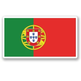 2 x 10cm/100mm Portugal Flag Window Cling Sticker Car Van Campervan Glass #5293