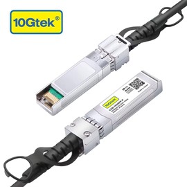 10Gtek SFP+ DAC Twinax Cable 5 m (16.5 ft), 10G SFP+ to SFP+ Direct Attach Copper Passive Cable for Cisco SFP-H10GB-CU5M, Ubiquiti UniFi, TP-Link, Netgear, D-Link, Zyxel, Mikrotik and More Pack of 2