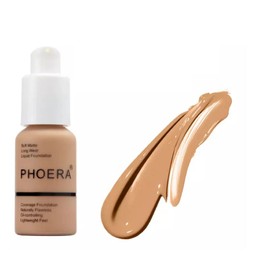Phoera® Full Coverage Foundation Soft Matte Oil Control Concealer 30ml Flawless Cream Smooth Long Lasting aq (105 SAND)
