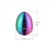 Rainbow Stainless Steel Egg Shaped Salt Pepper Shaker Set Salt