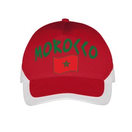 Supportershop Calcio Marocco cap, Rosso, Taglia Unica Taglia Produttore Taglia One Sizeque EU