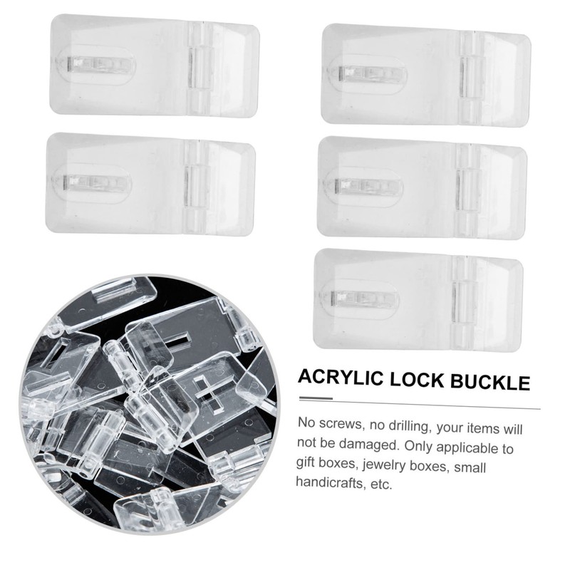 Mipcase 20 Sets Transparent Lock Hinge Clear Gate Lock Hasp