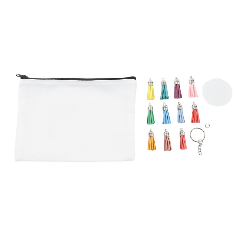 Sublimation Cosmetic Bag Blanks Set DIY Thermal Transfer Blank Cosmetic