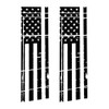 Tower Decals Matte Black Universal Distressed American Flag Vinyl Decal