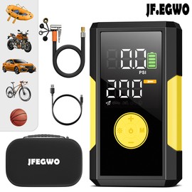 JF.EGWO 200 PSI Digital Tire Inflator Car Air Pump Compressor Electric Portable Auto 12V
